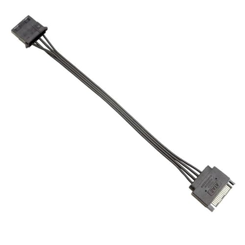Tragbares 15-poliger Stecker auf große 4-polige Buchse, 15-poliges Strom-Verlängerungskabel, 1 auf 2/1, 4-poliges Stromkabel für PC-Desktop-Festplatten Tragbares 15-poliger Stecker auf große 4-polige Buchse, 15-poliges Strom-Verlängerungskabel, 1 auf 2/1, 4-poliges Stromkabel für PC-Desktop-Festplatten von JSGHGDF