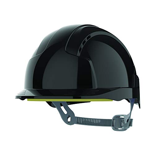 JSP EVOLite Helm mit Rädchen zur Größenanpassung, belüftet, Schwarz (AJB160-001-100) von JSP