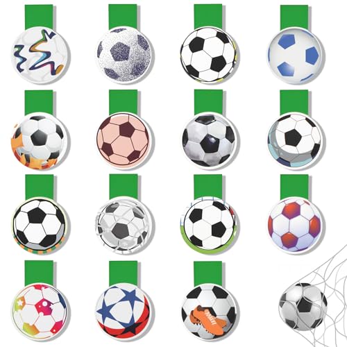 JSRQT 15 Stück Lesezeichen Magnetisch Fußball-Thema Lesezeichen Markierungen Book Marks für Lehrer Studenten Buchliebhaber Lesezeichen Magnet Bookmarks Magnetlesezeichen Fußball Mitbringsel von JSRQT