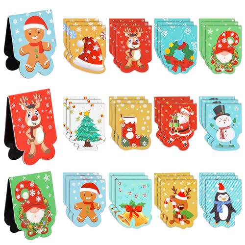 JSRQT 36 Stück Lesezeichen Magnetisch Weihnachts Magnet Lesezeichen Markierungen Book Marks für Schule Zuhause Büro Bookmarks Lesezeichen Magnet Magnetlesezeichen für Lehrer Studenten Buchliebhaber von JSRQT