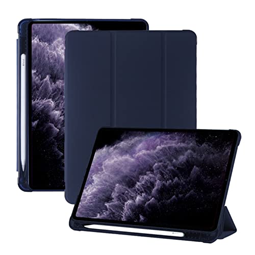 Amazon Marke - JSY Hülle für iPad Pro 11 Zoll (Modell:4th Gen,2022/ 3rd Gen, 2021 / 2nd Gen,2020) mit Stifthalter, Ultradünne Durchscheinend Smart Hülle Kompatibel mit 11" iPad Pro,Marineblau von JSY