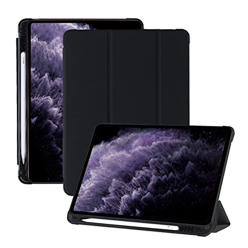 Amazon Marke - JSY Hülle für iPad Pro 11 Zoll (Modell:4th Gen,2022/ 3rd Gen, 2021 / 2nd Gen,2020) mit Stifthalter, Ultradünne Durchscheinend Smart Hülle Kompatibel mit 11" iPad Pro,Schwarz von JSY