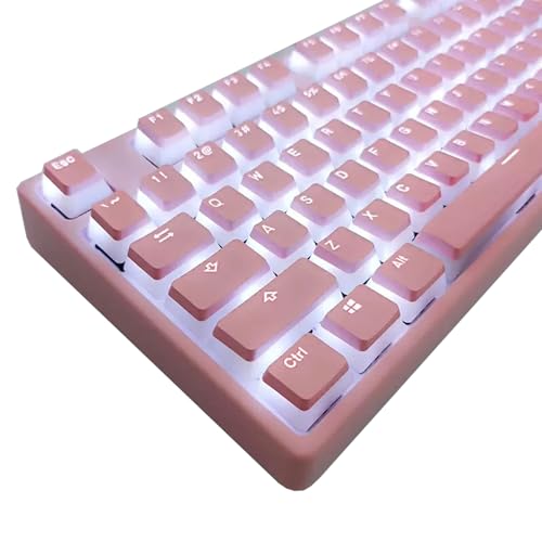 PBT Keycaps OEM Pudding 117-Tastenkappe, Doppelschuss, durchscheinendes Tastenkappen-Set für Game-Spieler, Tastatur, mehrfarbiges Layout von JSZDFSV