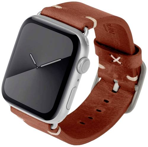 JT Berlin Alex Vintage Lederarmband 44 mm, 45mm Braun, Silber Watch Series 4, Watch Series 5, Watch von JT Berlin