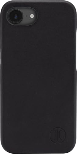 JT Berlin BackCase Kreuzberg Echtleder Schutzhülle kompatibel mit Apple iPhone 16e (Clip-on-Cover mit robuster Hartschale, Wireless Charging (Qi) kompatibel, Weiches Innenfutter) schwarz von JT Berlin