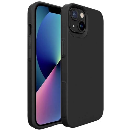 JT Berlin BackCase Pankow-Safe Silikon Hülle Apple iPhone 13 Schutzhülle [Fallschutz nach US-Militärstandard, Wireless-Charging (Qi) kompatibel, Kamera- und Displayschutz] schwarz von JT Berlin