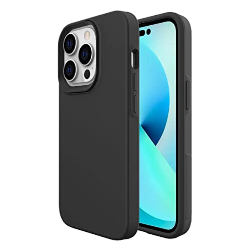 JT Berlin BackCase Pankow Safe Silikon Hülle kompatibel mit Apple iPhone 14 Pro [Fallschutz nach US-Militärstandard, Wireless-Charging (Qi), Kamera- und Displayschutz] schwarz, 10881 von JT Berlin