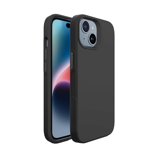 JT Berlin BackCase Pankow Safe Silikon Hülle kompatibel mit Apple iPhone 15 [Fallschutz nach US-Militärstandard, Wireless-Charging (Qi), Kamera- und Displayschutz] schwarz von JT Berlin