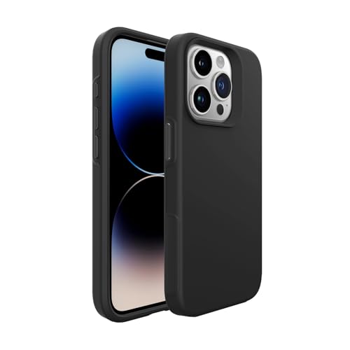 JT Berlin BackCase Pankow Safe Silikon Hülle kompatibel mit Apple iPhone 15 Pro [Fallschutz nach US-Militärstandard, Wireless-Charging (Qi), Kamera- und Displayschutz] schwarz von JT Berlin