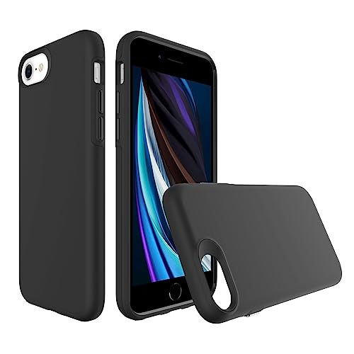 JT Berlin BackCase Pankow-Safe kompatibel mit Apple iPhone SE (2022 & 2020) / iPhone 8 Hülle [120cm Fallschutz, Wireless-Charging (Qi) kompatibel, Kamera- und Displayschutz] schwarz von JT Berlin