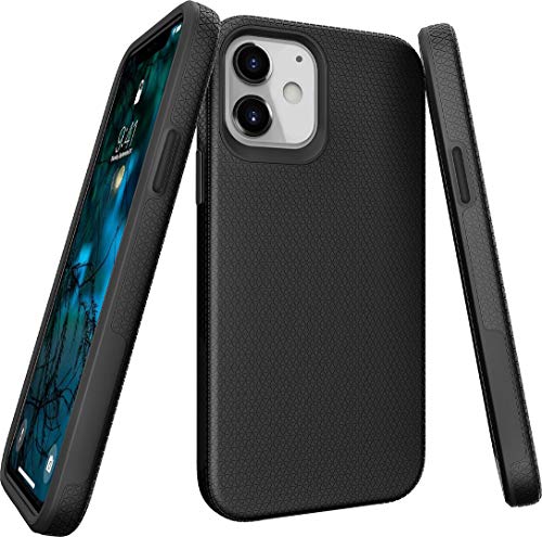 JT Berlin BackCase Pankow Solid-Silikon Hülle Apple iPhone 12 Mini (5,4") Schutzhülle [2-Schichten Schutz (PC + TPU), 1,2m Fallschutz, Wireless-Charging (Qi) kompatibel, Erhöhter Rand] schwarz von JT Berlin