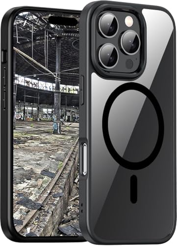 JT Berlin Case Pankow Hybrid MS Hülle kompatibel mit Apple iPhone 16 Pro (Schutz nach US-Militärstandard, Wireless-Charging (Qi) / magnetisches Aufladen kompatibel) schwarz/transparent von JT Berlin