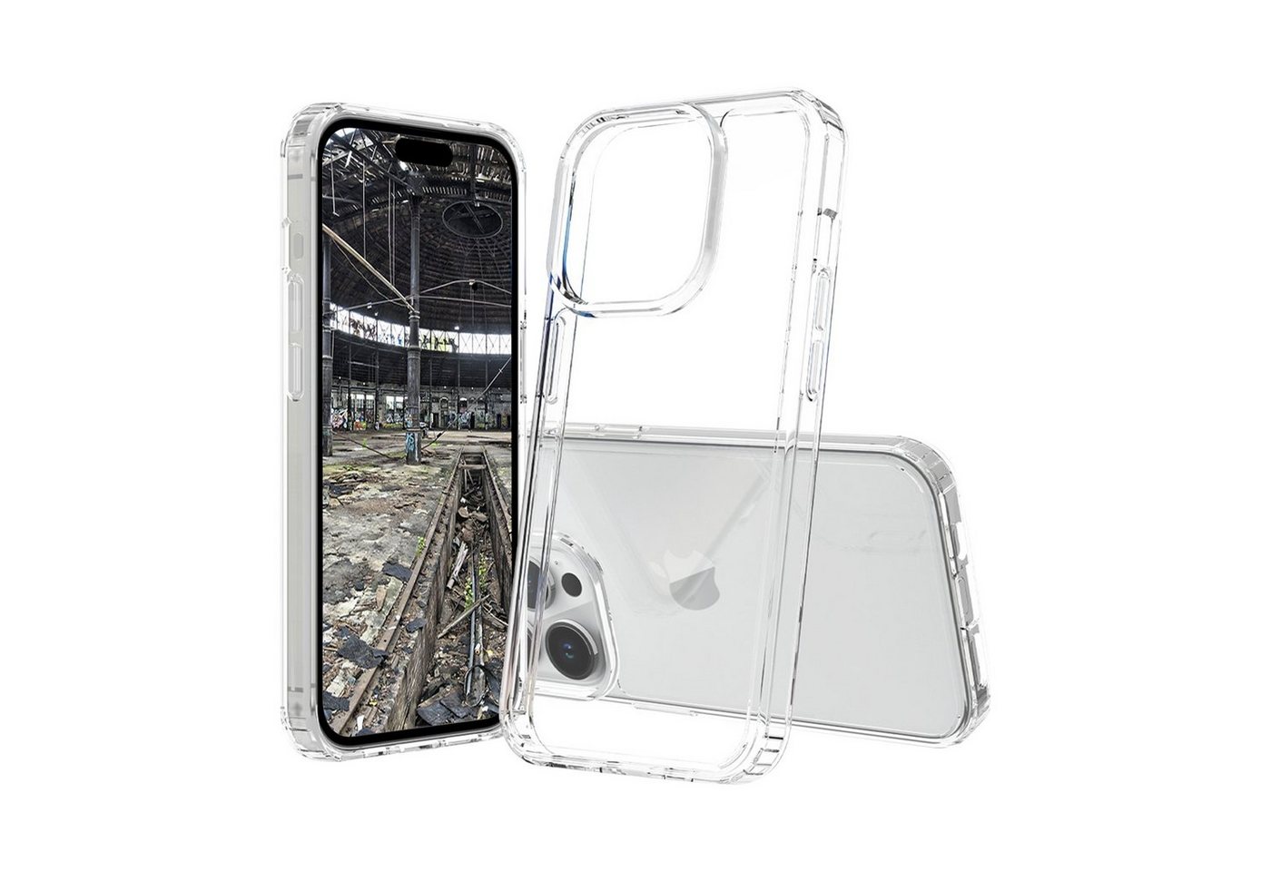 JT Berlin Handyhülle Pankow Clear - iPhone 15, Stoßabsorbierend, Wireless Charging Qi kompatibel, Anti-Fingerabdruck von JT Berlin