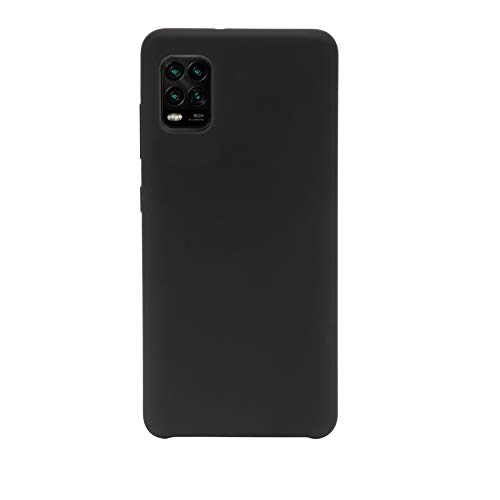 JT Berlin Liquid Silikon Hülle für Xiaomi Mi10 Lite - [Weiche Mi10 Lite Schutzhülle mit Mikrofaser-Innenfutter, Sturzfestes Cover, NFC kompatibel, Modell Steglitz] - schwarz von JT Berlin