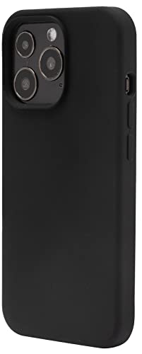 JT Berlin Liquid-Silikon dünne Schutzhülle kompatibel mit Apple iPhone 13 Pro Max Silikon-Hülle [Wireless Charging kompatibel, Weiches Microfaser Innenfutter, Modell Steglitz] schwarz von JT Berlin