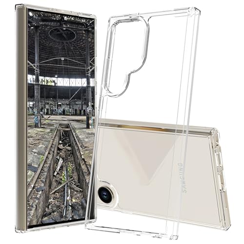 JT Berlin Pankow-Clear Case für das Samasung Galaxy S24 Ultra Hülle transparent (Stoßabsorbierender TPU Rahmen, Kratzfeste Rückseite aus Acrylglas, Anti-Fingerabdruck Beschichtung) von JT Berlin