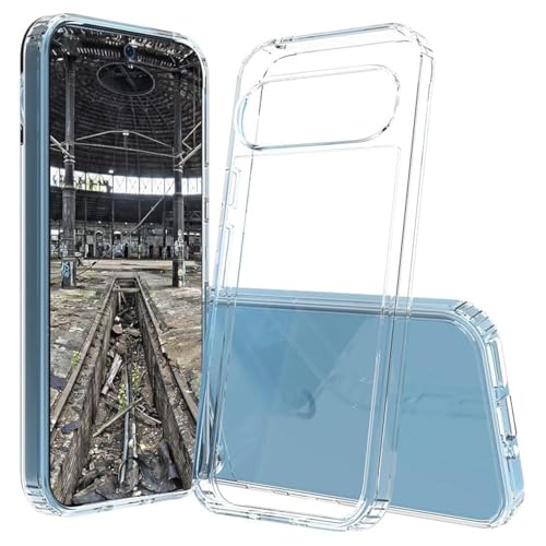 JT Berlin Pankow-Clear Schutzhülle Google Pixel 9 Pro XL Hülle transparent (Wireless-Charging kompatibel, Stoßabsorbierender TPU Rahmen, Kratzfeste Rückseite aus Acrylglas, Anti-Fingerabdruck) von JT Berlin