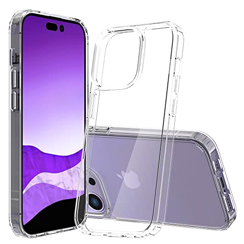 JT Berlin Pankow-Clear Schutzhülle kompatibel mit Apple iPhone 14 Pro (Stoßabsorbierender TPU Rahmen, Kratzfeste Rückseite aus Acrylglas, Anti-Fingerabdruck Beschichtung) transparent, 10885 von JT Berlin