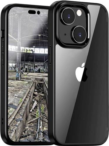 JT Berlin Pankow Hybrid Backcover Apple iPhone 14 Schwarz, Transparent Stoßfest, Induktives Laden von JT Berlin