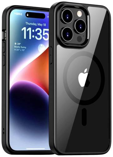 JT Berlin Pankow Hybrid MagSafe Backcover Apple iPhone 15 Pro Max Schwarz, Transparent MagSafe kompa von JT Berlin