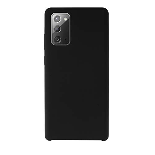 JT Berlin Steglitz Liquid-Silicone Case für das Samsung Galaxy Note 20 / Note20 (5G) Silikon Hülle [(Reverse-) Wireless Charging (Qi) kompatibel, dünn und leicht, Microfaser Innenfutter] schwarz von JT Berlin