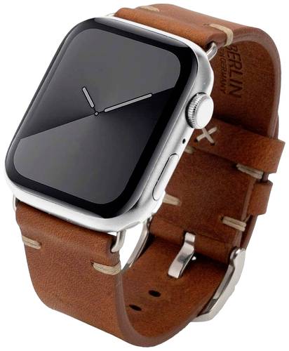 JT Berlin Watchband Alex II Vintage Armband 42 mm, 44 mm, 45mm M Braun, Edelstahl Watch Series 1, Wa von JT Berlin