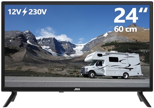 JTC 24 Zoll HD TV JTCT24H39241 mit **12-Volt/230-Volt-Anschluss** und Triple Tuner für Camping und Home von JTC