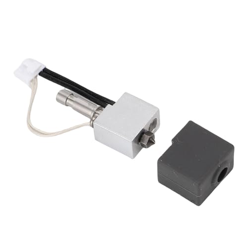 Druckkopf-Extruder-Hotend-Kit, Gehärteter Stahl, Hochtemperaturbeständig, 3D-Drucker-Extruder-Hotend-Kit mit 2 Silikonhüllen für S1, Montiertes Extruder-Hotend-Kit (0,6 mm Düse) von JTLB