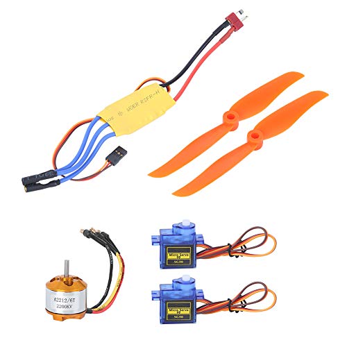 JTLB A2212 2200KV Bürstenloser Motor 30A ESC SG90 9G Micro Servo 6035 Propeller für RC Flugzeug (2212 KV2200 Motor + 6035 Paddel + 9g Lenkgetriebe) von JTLB