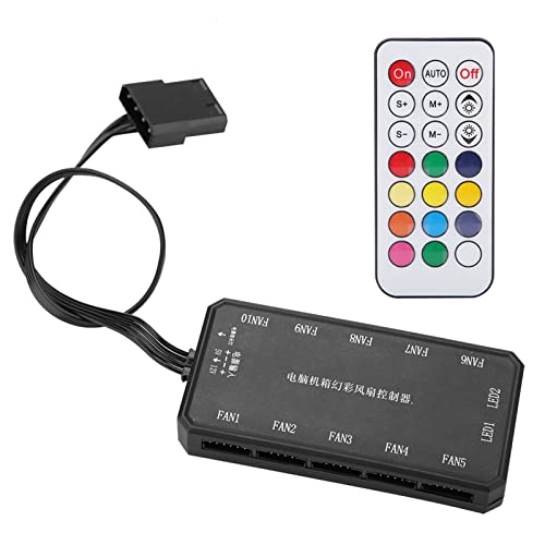 JTLB Ctrol Fan Hub RGB 15×10×2 15M Rf Wireless Control Bunter Lüfter Computer Fan Controller mit Fernbedienung von JTLB