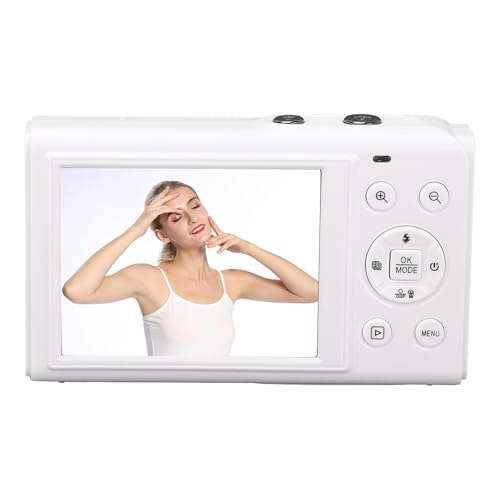 JTLB Dual Screen 5K 80MP Digitalkamera, 18x Zoom, Eingebaute Speicherkarte, Retro-Stilkamera für Anfänger, Digitalkamera mit Zwei Bildschirmen, WLAN-Übertragung (32GB) von JTLB