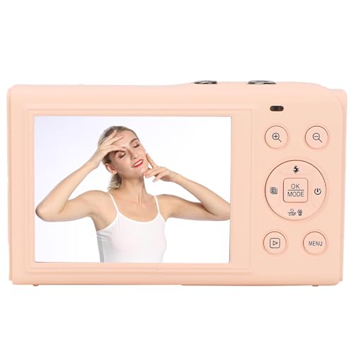 JTLB Dual Screen 5K 80MP Digitalkamera, 18x Zoom, Eingebaute Speicherkarte, Retro-Stilkamera für Anfänger, Digitalkamera mit Zwei Bildschirmen, WLAN-Übertragung (32GB) von JTLB