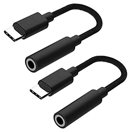 Typ C auf 3,5 mm Kopfhörer Jack Adapter & # xff08; 2 pack & # xff09; Typ C 3.1 Stecker an 3,5 mm Buchse Stereo Audio Kopfhörer Kabel für Motorola Moto Z DROID, XPS13, MacBook Pro, leeco Le 2 von JTMM