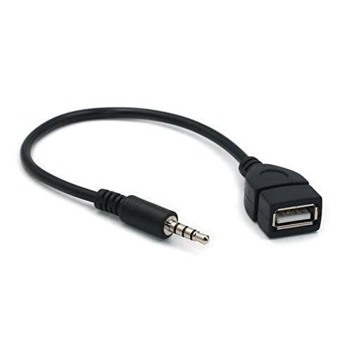 JTQYFI 3 5 Mm Männliche Soundstopfen Mit USB Adapterkabelkabel Für Autoanschlüsse 20 Cm/8-Zoll Länge von JTQYFI