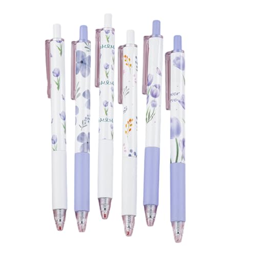 JTQYFI 6 Pieces Einziehbarer Blütendruckgel Stift 0 5 Mm Schnelltrocknen Reibungsloses Schreiben Für Schreiben Von Journaling Office Supplies JTQYFI 6 Pieces Einziehbarer Blütendruckgel Stift 0 5 Mm Schnelltrocknen Reibungsloses Schreiben Für Schreiben Von Journaling Office Supplies von JTQYFI