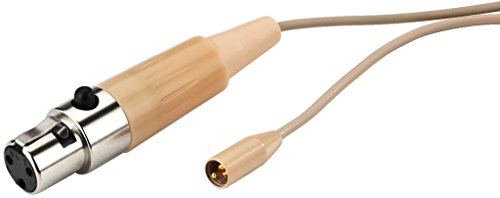 JTS 801C3 3-Polig Mini XLR Anschlusskabel für Kopfbügelmikrofone beige von JTS