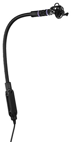 JTS CX-516W Elektret-Instrumentenmikrofon für Abnahme von Akkordeon, Klavier oder Blas-Instrument, Schwanenhals-Mikro mit Supernieren-Charakteristik inkl. Transport-Box und Windschutz, in Schwarz von JTS