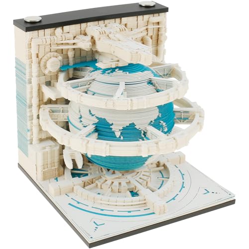 Schreibtischkalender, 2024 Kalender 3D Memo Pad Papier 3D dekorativer Kalender Home Office Desktop Dekor Jubiläumsgeschenk (A) von JTWEB