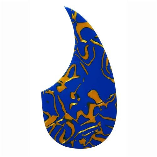 Akustikgitarre Schlagbrett 36 Zoll Schlagbrett Für Akustikgitarre Tropfenform Alle Farben(Blue shell) von JTYUERWQ
