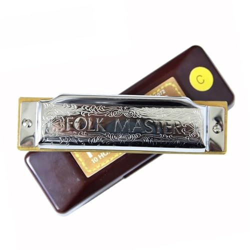 mundharmonika anfänger Mundharmonika Standard-Anfänger Diatonische Blues-Mundharmonika 10 Löcher Tonart C Musikalisches Geschenk(Bb) von JTYUERWQ