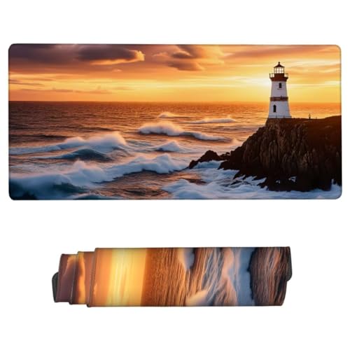 Gaming Mauspad XXL,Mauspad Leuchtturm Mousepad 700x400x3mm,Schreibtischunterlage Wellen Mousepad,Wasserdicht Mauspad Gaming,Improved Precision and Speed,Gaming-Mauspads für PC,Männer Geschenke ZH-712 Gaming Mauspad XXL,Mauspad Leuchtturm Mousepad 700x400x3mm,Schreibtischunterlage Wellen Mousepad,Wasserdicht Mauspad Gaming,Improved Precision and Speed,Gaming-Mauspads für PC,Männer Geschenke ZH-712 von JUAIYOON