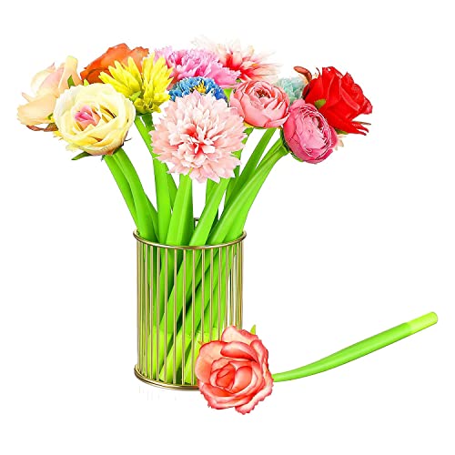 JUATIE 24 StüCk Blumenstifte, Farben, GäNseblüMchen, Nelke, Kugelschreiber, Neuheit, KüNstliche, Stift, 0,5 Mm, Schwarzer Tintenstift JUATIE 24 StüCk Blumenstifte, Farben, GäNseblüMchen, Nelke, Kugelschreiber, Neuheit, KüNstliche, Stift, 0,5 Mm, Schwarzer Tintenstift von JUATIE