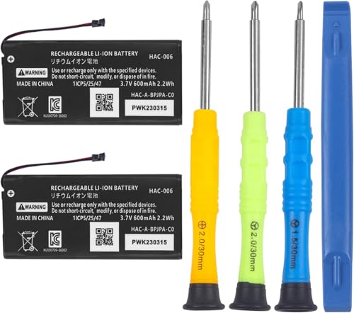 2 Stück 600mAh HAC-006 Akku für Nintendo Switch Steuerung, Neues Upgrade Lithium-lonen Hohe Kapazität Batterie Ersatz Links Rechts Joy-Con/HAC-015/ HAC-016 mit Reparaturwerkzeug 2 Stück 600mAh HAC-006 Akku für Nintendo Switch Steuerung, Neues Upgrade Lithium-lonen Hohe Kapazität Batterie Ersatz Links Rechts Joy-Con/HAC-015/ HAC-016 mit Reparaturwerkzeug von JUBOTY