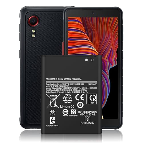 3200mAh Akku für Samsung Galaxy Xcover 5 (G525F) Model EB-BG525BBE, Neues Upgrade High-Density-Zellen hohe Kapazität Lithium-Polymer Akku Ersatz von JUBOTY