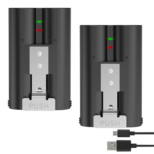 Neue verbesserte Wiederaufladbare V4 Akku, JUBOTY 2 Packungen 6040mAh Ersatz Kompatibel mit Ring-Video Türklingel 2/3/3plus/ 4 /Stick Up Kamera/Peephole/Spotlight Kamera (2, V4,Schwarz) von JUBOTY