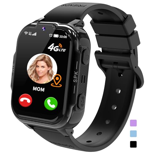 JUBUNRER 4G Smartwatch Kinder mit GPS und Telefon GPS Tracker Kinder Telefonuhr Videoanruf SOS Schrittzähler Wecker Spiele Wasserdicht Kamera Armbanduhr Kinderuhr Jungen Mädchen Kindergeschenke- von JUBUNRER