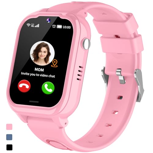 JUBUNRER 4G Smartwatch Kinder mit GPS und Telefon Videoanruf SOS Schrittzähler Wasserdicht Wecker Spiele Lernkarten Smart Watch Kinder Telefonuhr Armbanduhr Kinderuhr Mädchen Jungen Junge Geschenke- JUBUNRER 4G Smartwatch Kinder mit GPS und Telefon Videoanruf SOS Schrittzähler Wasserdicht Wecker Spiele Lernkarten Smart Watch Kinder Telefonuhr Armbanduhr Kinderuhr Mädchen Jungen Junge Geschenke- von JUBUNRER