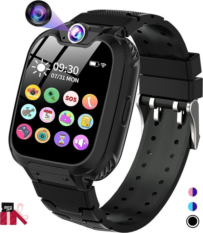 JUBUNRER Smartwatch (1,54 Zoll, Android iOS), Einstellbare Lautstärke und Helligkeit von JUBUNRER
