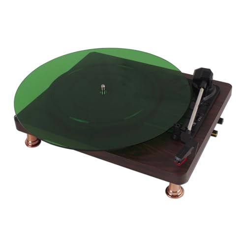 JUCHRZEY 12-Zoll-Plattenspieler-Plattenmatte, Schallplattenunterlage, Vinyl-Schallplattenzubehör (grün) von JUCHRZEY