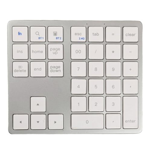 JUCHRZEY 2,4G -Kompatibel Numerische Tastatur USB Aufladbare 35 Tasten Digitale Tastatur Ultradünne Numpad Tastatur für Fenster von JUCHRZEY